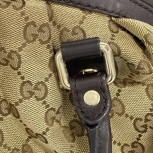 GUCCI Sukey, GG Pattern Beige Dark Brown Black Jacquard Leather - 506-060625